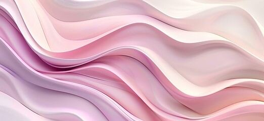 Fototapeta premium Elegant and soft background with wavy shapes in different shades of pink, white, lavender, and cream for a sophisticated design