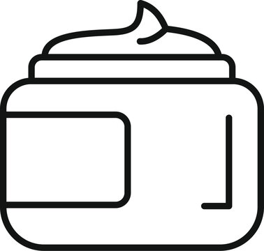 recommend clip art: Line drawing of a cosmetic cream jar opening, suggesting a daily skincare routine