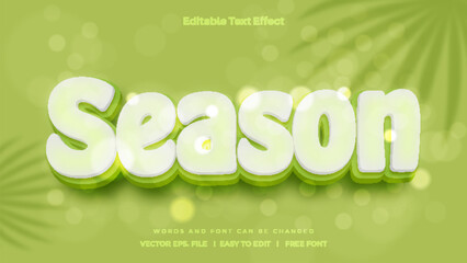 Season text style - 3d editable text effect style.