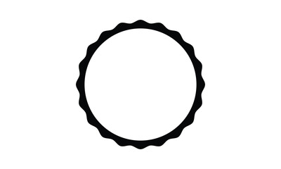 stickers in the form of a starburst multi-pointed star. Scallop edge frames, isolated with white background.