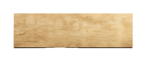 Plywood board banner on transparent background Generative Ai