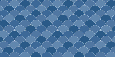 Navy blue fish scales pattern. fish scales pattern. fish scales seamless pattern. Decorative elements, clothing, paper wrapping, bathroom tiles, wall tiles, backdrop, background. © agus