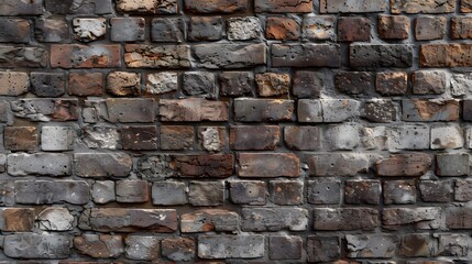 Fototapeta premium Classic Brick Wall: A classic brick wall background with rich textures, ideal for urban or rustic-themed products. 