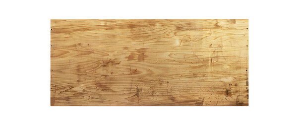 Plywood board banner on transparent background Generative Ai