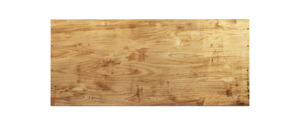 Plywood board banner on transparent background Generative Ai