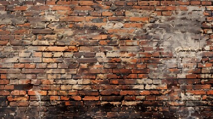 Naklejka premium Classic Brick Wall: A classic brick wall background with rich textures, ideal for urban or rustic-themed products. 