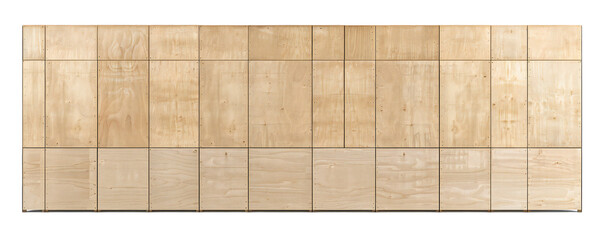 Fototapeta premium Plywood board banner on transparent background Generative Ai