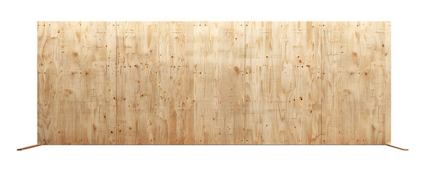 Plywood board banner on transparent background Generative Ai