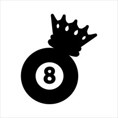 billiard ball icon in vector illustration, colored and black billiard ball vector icons designed with filled, outline, line and stroke styles can be used for web, mobile, ui.