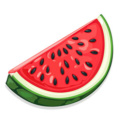 Icon illustration of watermelon slice