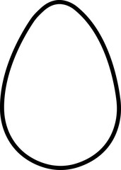 Chicken Egg icon with trendy outline style isolated on transparent background. Vector illustration egg box sign symbol concept for digital farming, logo, business, agriculture, apps and all project.
