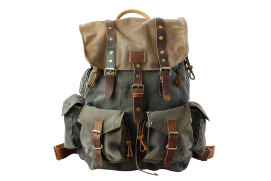 A Vintage Canvas Backpack Ready For Adventure