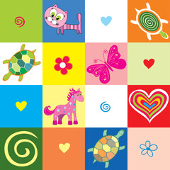 Seamless baby background. Good for textile fabric design, wrapping paper, website wallpapers, textile, wallpaper and apparel. vector illustration