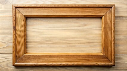 Fototapeta premium Frame on a piece of wood , stock photo, rustic, decorative, vintage, design, home decor, artwork, empty, space, background