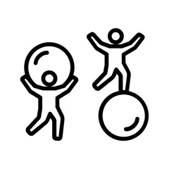 Vector black line icon for Work smarter