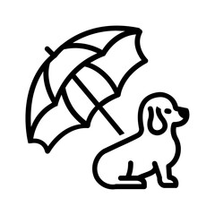 Vector black line icon for Animal care