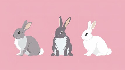 Obraz premium Isolated on pastel pink background flat illustration