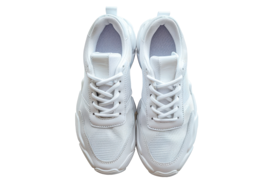 A Pair of Pristine White Sneakers Ready for Action