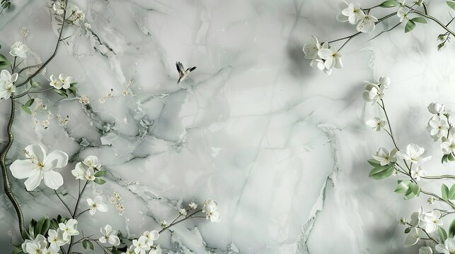 Minimalistic design 3d marble mural background