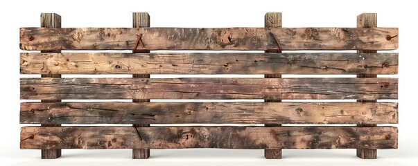 Fototapeta premium Wooden structure framework isolated on white background Generative Ai