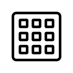 Fototapeta premium Waffle icon in black and outline style
