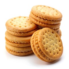 Stack of Cream Filled Cookies.