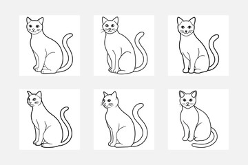 Fun Cat Line Art Illustrations to Spark Kids Creativity
