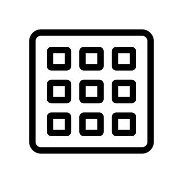 recommend clip art: Waffle icon in black and outline style