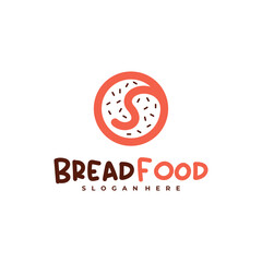 Bread with S logo vector template, Creative Bread logo design concepts