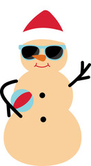 Beach summer sand snowman vector.
Christmas Beach sand Snowman flat vector.
Christmas sand snowman isolated svg.