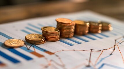 coins on the newspaper