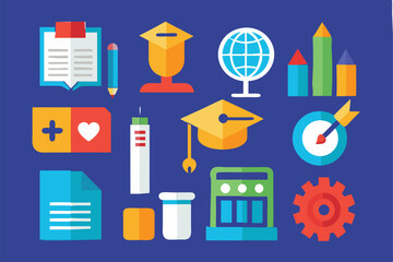  education icons silhouette vector illustration 