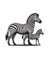 zebra vector art,graphics zebras icons set,vintage illustration zebra clipart,vector zebras flat style artwork design