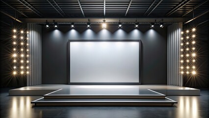 Dark Light advertising stage display with customized visuals , dark, light, advertising, stage, display, customize