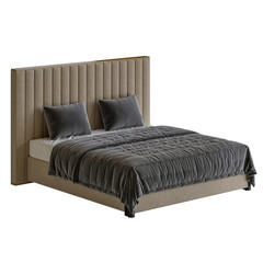 A bed, colorful design, bed, no background, different design, png, white background, isolated, abstract, 3d model.