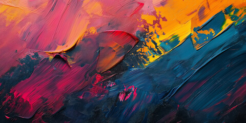 Fototapeta premium Abstract art background featuring hand drawn gouache painting. Showcases vibrant color textures and fluid strokes. 