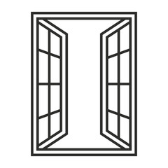 Window outline icon, editable vector illustration and transparent graphic element. Isolated on white background