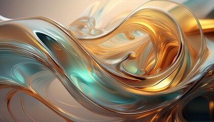 Obraz premium Fluid Transparency: 3D Glass Background
