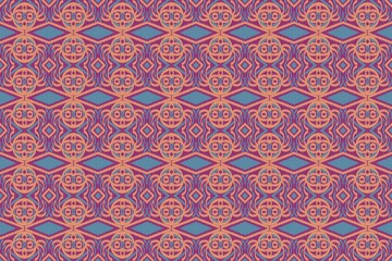 Fototapeta premium Abstract Ethnic Art, ikat, Tribal Seamless Patterns, Fabric Patterns, Clothing, Prints, Pattern, Aztec Geometric Art, Covers, Folk Embroidery, Carpet Design, Wallpaper, Wrapping, Fabric.