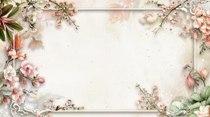 Mild floral country bridal frame