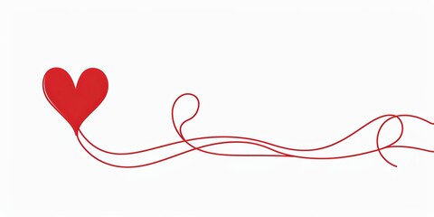 Minimalist Line Art Heart for Valentine's Day