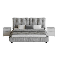 A bed, colorful design, bed, no background, different design, png, white background, isolated, abstract, 3d model.