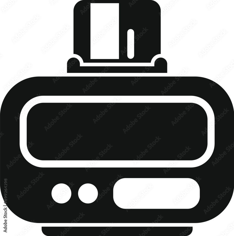 Poster electronic payment terminal processing credit card inserting microchip making secure transaction