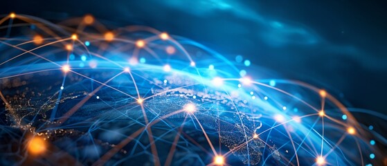 Global network business connection data concept