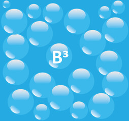 Vitamin B3 background design.