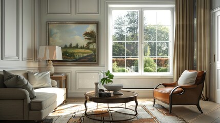 Wall art frame cozy livingroom