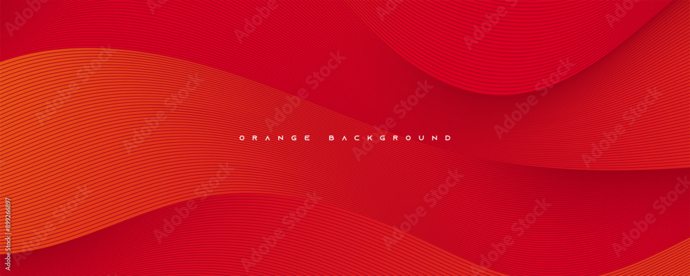 Aufkleber orange abstract background wavy lines texture design vector
