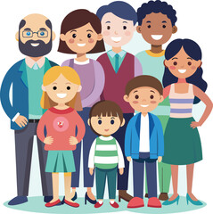 Fototapeta premium Colorful Family vector design for various uses
