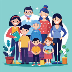 Colorful Family vector design for various uses