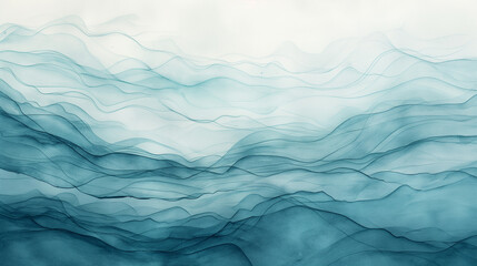 Obraz premium A blue ocean with waves